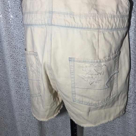NWT American Eagle Distressed Overall Shorts - Picture 6 of 7